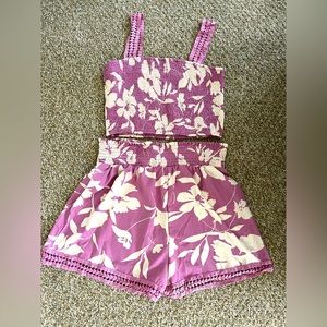 Niay  Floral Two Piece Short Set